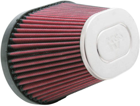 K&N Universal Clamp-On Air Filter: High Performance, Premium, Replacement Engine Filter: Flange Diameter: 3.917 In, Filter Height: 6.5 In, Flange Length: 1.375 In, Shape: Oval Straight, RC-5152