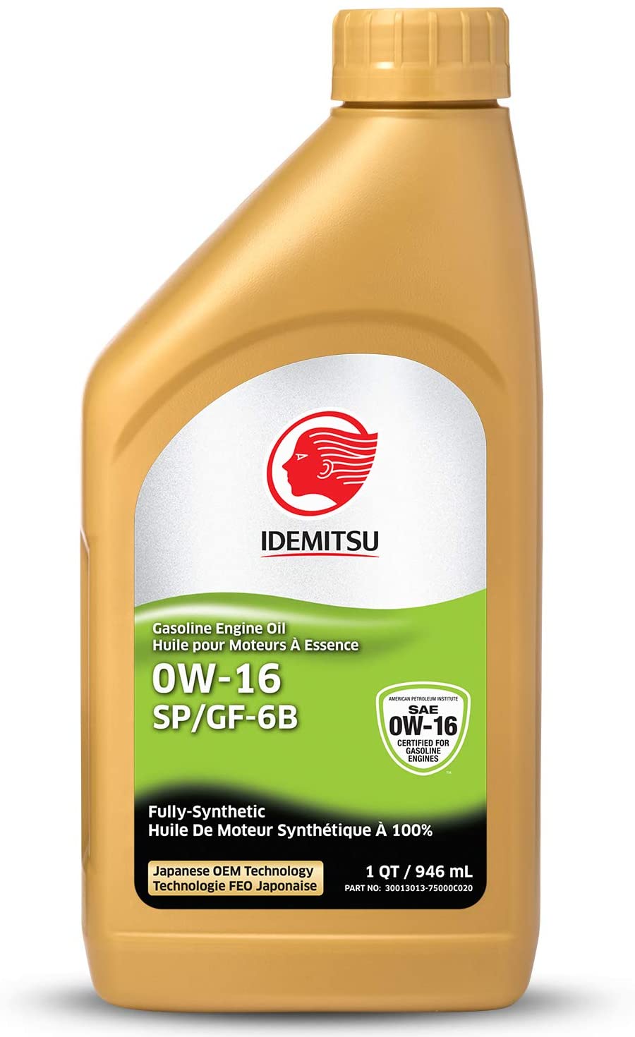 Idemitsu Full Synthetic 0W-20 Engine Oil SP/GF-6-1 Quart