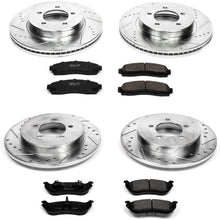Power Stop K2722 Front & Rear Brake Kit with Drilled/Slotted Brake Rotors and Z23 Evolution Ceramic Brake Pads