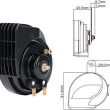 Compact Snail Car Horn Ultra-thin Waterproof Loud 12v Auto Horn Kit 2020 New Upgraded Horn High/Low Tone for Truck Car Motorcycle Pickup RV SUV MPV Vans