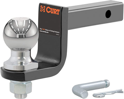 CURT 45148 Trailer Hitch Ball Mount with 2-Inch Trailer Ball & Hitch Pin, Fits 1-1/4-Inch Receiver, 3,500 lbs. GTW, 3-1/4-Inch Drop
