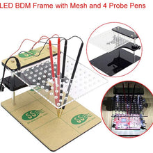 Bestycar LED BDM Frame Adapter Tester for FGTECH BDM100 Kess KTAG K-TAG ECU Programmer Tool ECU Modification Program Bracket Brush Test Stand Frame with Mesh and 4 Probe Pens Height Adjustable