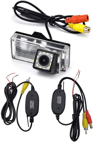 aSATAH 2.4G Wireless Car Rear View Camera for Toyota Reiz/Mark X MarkX/Prius/Toyota Land Cruiser LC100 LC120 LC200 & Waterproof and Shockproof Reversing Backup Camera (12 LED)