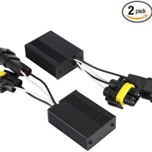 Led Headlight Decoder H8 H9 H11Canbus Resistor LED Headlight Canbus Error Free Anti Flicker Resistor Decoder LED Anti Flikcer Warning Cancellers-2 Pack