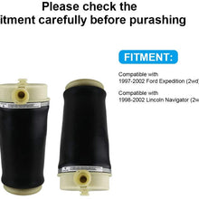 JDMON Replacement for Rear Air Spring Kit Air Suspension Bags Ford Expedition 2WD 1997-2002, Lincoln Navigator 2WD 1998-2002, Replaces 3U2Z5580KA, F75Z5A891AC, Air Shock Absorber Kits, 2PC