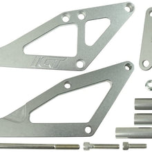 ICT Billet SBC Alternator Power Steering A/C Compressor Bracket Kit for Long Water Pump 305 327 350 383 5.0L 5.7L V8 Eight Cylinder Carburetor V Belt Compatible With Chevrolet 551745