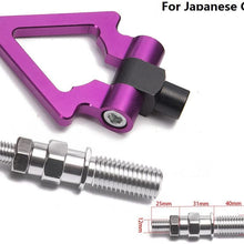 EPMAN Triangle Ring CNC Billet Aluminum Front/Rear Auto Trailer Hook Ring Eye Tow Hook For Japanese Car (Purple)