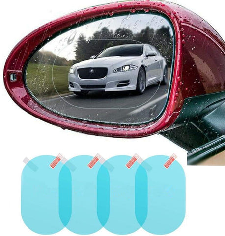 4 PCS Car Rear View Mirror Waterproof Film Side Rearview Rainproof Coating Membrane HD Nano Protective Clear Safe Driving Sticker