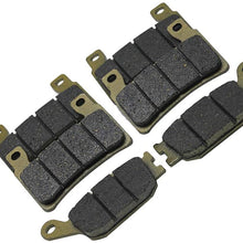 Yuanyuan 4X Brake Pads Fit for FIREBLADE CBR900 RR VTR 1000 SP-1 (SP45) CB1300 Gold/Gray