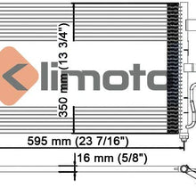 Klimoto Condenser | fits Hyundai Accent 2000-2006 1.5L 1.6L L4 | Replaces HY3030131 976062550 9760625500