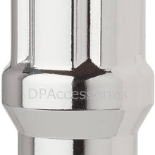 DPAccessories LOE2L6HCSCH04020 20 Chrome 12x1.5 Open End ET Spline Tuner Lug Nuts for Aftermarket Wheels Wheel Lug Nut