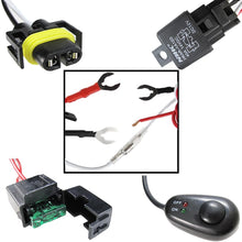 Xotic Tech H11 H8 Relay Harness Wire Kit + LED ON/Off Switch for for Aftermarket Fog Lights, Driving Lights, LED Work Lamp, etc