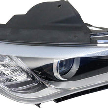 Head Lamp Compatible with HYUNDAI SONATA 2015-2017 Right Side and Left Side Assembly Hid with Hid Kit