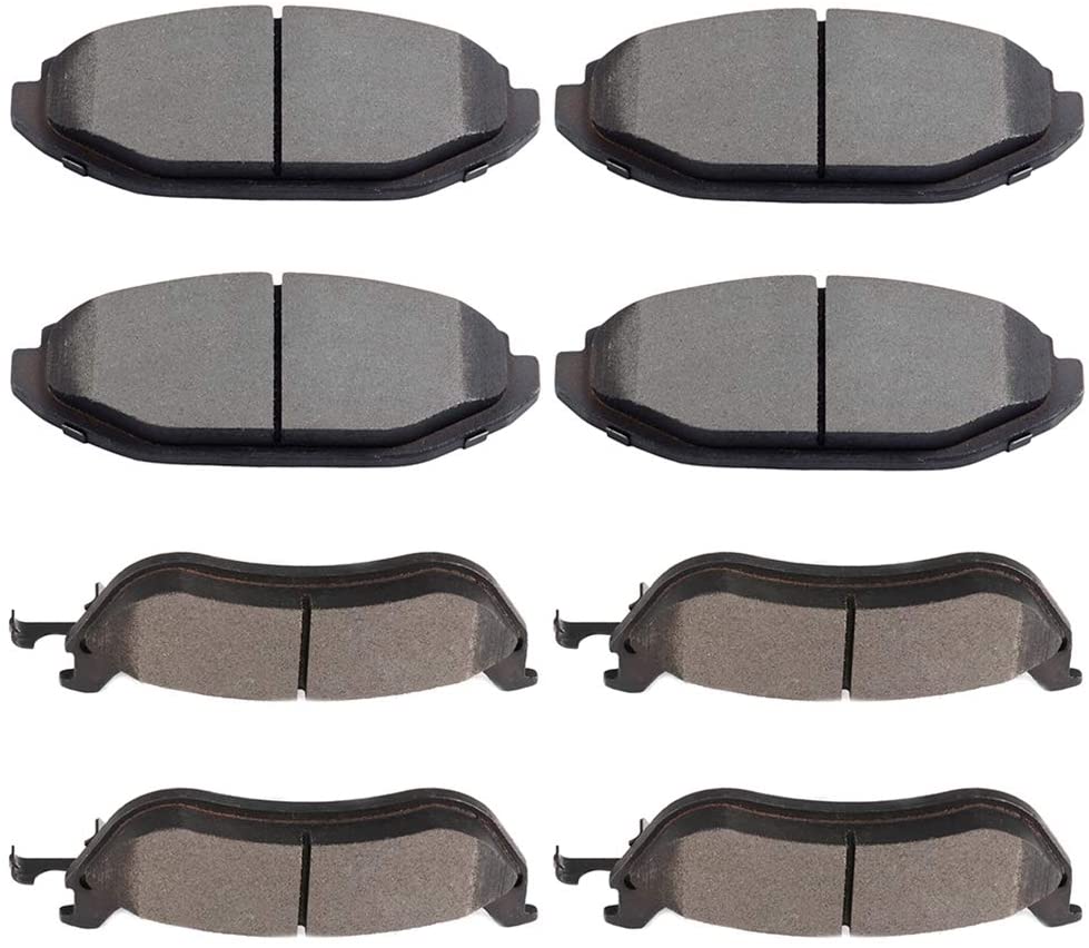 Ineedup Ceramic Brakes Pads Front Rear fit for 1998-2002 Ford Crown Victoria, 1998-2002 Lincoln Town Car, 1998-2002 Mercury Grand Marquis