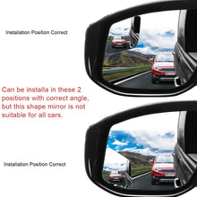 POMFW Blind Spot Mirror, Rearview Convex Side Mirrors for Cars SUV Truck Van Stick on 3M Adhesive, Rear View HD Glass Frameless Sway Rotate Adjustable Wide Angle, 2 inch Rhombus 2pcs