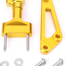 Mallofusa Motorcycle Stabilizer Steering Damper Bracket Mount Holder Kit Compatible for Honda CB600F Hornet 2007 2008 2009 2010 2011 2012 2013 2014 2015 2016 Silver