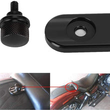 Qii lu Motorcycle Seat Screw ，Durable Black Alloy Motorcycle Modified Rear Seat Cushion Screw and Nut