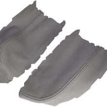 QKPARTS Door Panel Armrest Real Leather for Honda Pilot 09-13 Gray