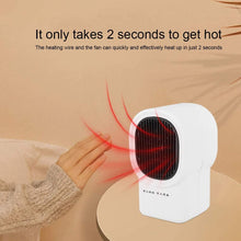 Fan Heater, Portable Compact Electric Tabletop Fan Heater Electric Warmer for Home Office Winter Use Tabletop Heater(White)