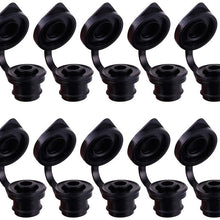 ORANDESIGNE Gas Can Vent Cap Push in Vent Replacement Cap Gas Container Breather Part Allow for Faster Flowing Fuel Fit Any Fuel Gas Water Diesel Can (Black(10))
