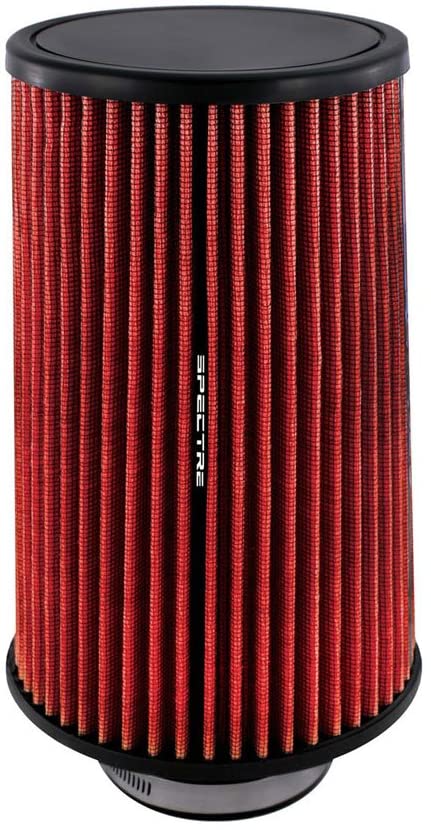 Spectre Universal Clamp-On Air Filter: High Performance, Washable Filter: Round Tapered; 3 in (76 mm) Flange ID; 10.719 in (272 mm) Height; 6.063 in (154 mm) Base; 5.156 in (131 mm) Top, SPE-HPR9884