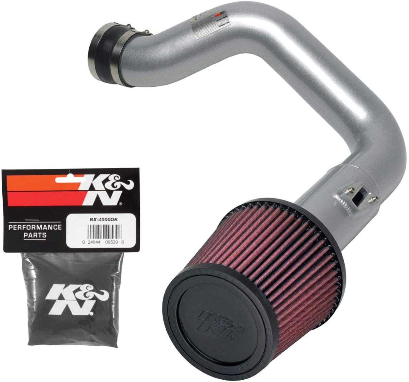 K&N 69-4516TS Typhoon Air Intake Kit, Cold Air, Silver