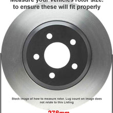 Detroit Axle - 278mm Front Disc Brake Rotors Ceramic Pads w/Hardware + Brake Cleaner Fluid for 2013-2018 Ford C-Max Hybrid - [2012-2018 Focus] - 2012-2013 Volvo C30 - [2004-2012 S40]