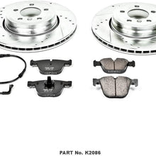 Power Stop K2086 Rear Brake Kit with Drilled/Slotted Brake Rotors and Z23 Evolution Ceramic Brake Pads