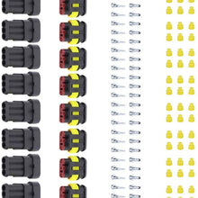 ESUPPORT 10 X 2 Pin Way Car Waterproof Electrical Connector Plug Socket Plug Kit Wire AWG Gauge Marine Terminals