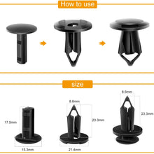 GOOACC Nylon Bumper Fastener Rivet Clips Car Door Clip Panel Audio Video Dashboard Dismantle Kits Installer Pry Tool (40PCS Fastener Rivet Clips)