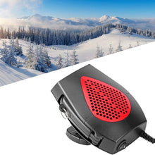 Dingln 24V Car Vehicle Portable Heating Fan Heater Defroster Demister Practical Accessory(Gray Black)