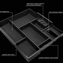 JAUTO Center Console Organizer Tray for 2014-2019 2020 Toyota Tundra, Insert ABS Armrest Storage Box Tundra Accessories - Full Tray (Black)