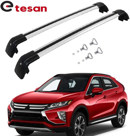 2 Pieces Cross Bars Fit for Mitsubishi Edipse Cross 2018 2019 2020 2021 Silver Cargo Baggage Luggage Roof Rack Crossbars