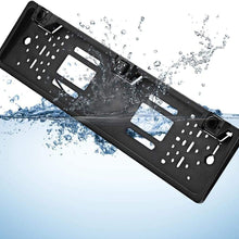KIMISS Rear View Camera, 170° Vision European License Plate Frame 12LED Camera Reversing Display Parking Sensor