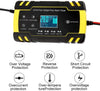 12V/24V Smart Battery Charger | Pulse Repair Charger with LCD Display | Intelligent Mode Overvoltage Protection Temperature Monitoring for Car, Truck, Motorcycle, Boat, SUV, ATV