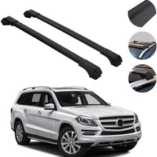 OMAC Roof Racks Cross Bars Carrier Cargo Racks Rail Aluminium Black Set 2 Pcs for Mercedes GL 2013-2020