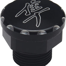 OSBUN Motoycycle Engine Oil Filler Cap Screw Cover For Suzuki Hayabusa GSX1300R GSX1300RA 1999-2020 Aluminum (Black)