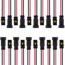 MUYI 2 Pin Way Car Waterproof Electrical Connectors with Wire 18 AWG Marine Plug Connector Pack of 10