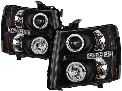 Spyder Auto 5009494 LED Halo Projector Headlights Black/Clear