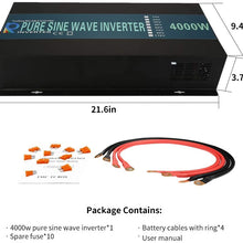 WZRELB 4000W 12V 120V Pure Sine Wave Solar Power Inverter with Remote Control Switch