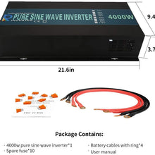 WZRELB Pure Sine Wave 4000W (8000W Surge) 48VDC 120VAC Power Inverter - Solar, RV (RBP400048)