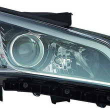 CarLights360: Fits 2015 2016 2017 HYUNDAI SONATA Head Light Assembly Passenger Side w/Bulbs (Black Housing) - (CAPA Certified) Replacement for HY2503183
