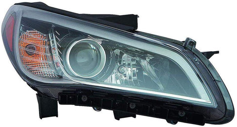 CarLights360: Fits 2015 2016 2017 HYUNDAI SONATA Head Light Assembly Passenger Side w/Bulbs (Black Housing) - (CAPA Certified) Replacement for HY2503183