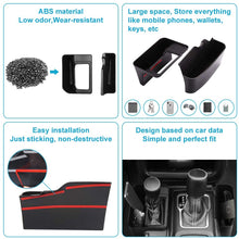 HUMUTA JL Gear Shift Console Side Storage Box, Replacement Interior Accessories, Auto Transmission Side Organizer Tray for 2018 2019 2020 Jeep Wrangler JL JLU & 2020 Jeep Gladiator JT, Set of 2