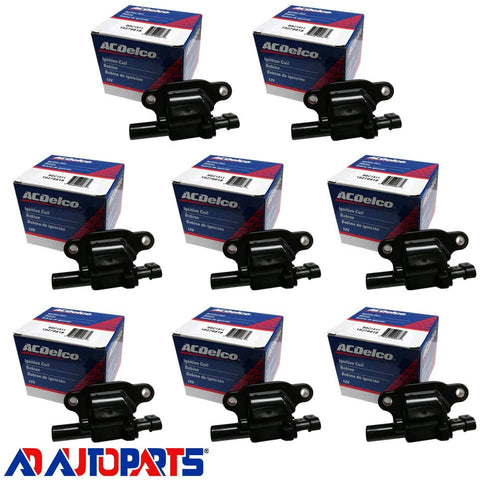 New AD Auto Parts OEM Ignition Coil Set (8) For For LS2 LS4 LS7 LS9 engines ACDELCO D513A D510C