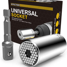 Universal Socket, Self-adjusting Socket Fits Standard 1/4'' - 3/4'' Metric 7mm-19mm, Adapter Socket for Wrench Ratchet & Power Drill, Tools Gifts for Men Him Husband Dad Father DIY Handyman Women