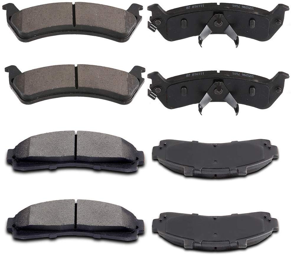 SCITOO 8pcs Front Rear Ceramic Brake Pads fit for 1995 1996 1997 1998 1999 2000 2001 Ford Explorer,1998 1999 2000 2001 2002 Ford Ranger,1997 1998 1999 2000 2001 Mercury Mountaineer