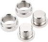 Aupoko O2 Oxygen Sensor Bung and Plug Kits, Stepped Weld Bungs, Universal Thread M18 x 1.5mm, Made by Premium Iron and Chromed(2 Bungs and 2 Plugs)