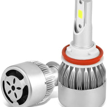 For Chevy Silverado GMT K2XX Pair of Black Housing Amber Corner Light Headlight + H8 LED Conversion Kit W/Fan