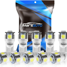 Marsauto 194 LED Light Bulb 6000K 168 T10 2825 5SMD LED Replacement Bulbs for Car Dome Map Door Courtesy License Plate Lights (Pack of 10)
